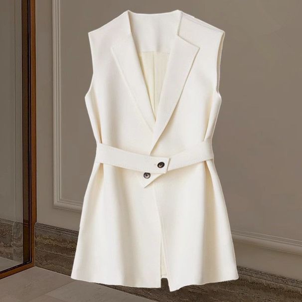 Women's Clothing Suit Vest Slim Belt Sleeveless Vest Spring Short Jacket Women's Outer Wear Slim_ecoleips.com