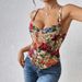 Women's Retro Floral Slim Fit Camisole French Vest Bustier Sexy Fishbone Bra European Top For Spring/Autumn Summer_ecoleips.com