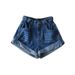2025s High Waist Wide Leg Denim Shorts For Women 2025 Summer New Loose Fit Petite Rolled Hem Hot Pants Trend_ecoleips.com