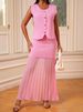Women's Clothing Middle East Women's Clothing Sleeveless Round Neck Simple Vest Top Tight Hip Long Skirt Daily Casual Suit_ecoleips.com