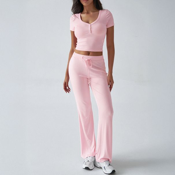 Diyun 2025 Spring/Summer European American Women's Clothing Y2K Sports Casual Style U-Neck T-Shirt And_ecoleips.com