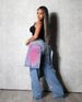 Women's Autumn/Winter Fashion Washed Distressed Denim Jeans Loose Stretch Patchwork Two Piece Trousers_ecoleips.com