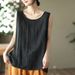 Summer New Cotton Linen Camisole Plus Size Belly Covering 2025 Inner And Outer Wear Versatile Hong Kong Style_ecoleips.com