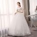Women's Clothing Wedding Dress New Style Wedding Bride White Lace Floor Length Wedding Dress With Waist Slimming And Elegant_ecoleips.com