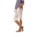 2025 New Women's Casual Loose Pocket Cotton Linen Elastic Waist Five-Point Shorts_ecoleips.com