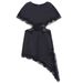 New European American Style Women's Clothing, Sexy Round-neck Dress With Layered Lace Decoration And Irregular Opening_ecoleips.com