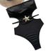 Women's Sexy One-Piece Swimsuit - Slimming Nylon Swimsuit With Cover-Up (Pure Color, European & American Fit)_ecoleips.com