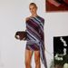 New 2026 Women's Off-Shoulder Striped Dress European American Style Asymmetrical Tie Waist Short Bodycon Skirt Hot Girl_ecoleips.com