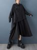 Irregular Patchwork Oversized Shirt Dresses For Women Spring Autumn New Long Sleeve Loose Casual Long Dress Elegant Clothes 2025_ecoleips.com