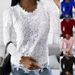 Women's Long Sleeved Lace Top Autumn Winter New Arrival Hot Selling Item By WISH_ecoleips.com
