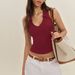 cross-border Bestseller: Lapel Deep V-neck Design, Sexy Sleeveless Tank Top, Slim-fit Short Y2K Trendy Inner Top_ecoleips.com