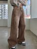 High Waist Straight Leg Jeans For Women – Vintage Washed Brown Denim Pants (Relaxed Fit, 90% Cotton, No Stretch, S-XL, Coffee Gradient)_ecoleips.com