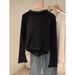 girl Fluffy Fufu Collar Soft Knitted Base Shirt For Women Winter Ruffled Edge Pom-Pom Tie Sweater Inner Wear_ecoleips.com