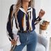 Real Shot Of 2026 Spring/Summer European And American Casual Versatile Color-block Striped Long-sleeve Shirt With Suit_ecoleips.com
