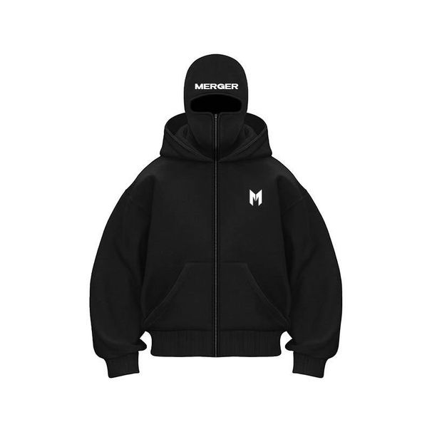 Unisex Ninja Hoodie With Double-Layer Face Mask – Streetwear Pullover With Adjustable Face Cover (M-2XL)_ecoleips.com