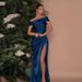 Women's Clothing One Shoulder Dress Slit Celebrity Style Temperament Sexy Slit Long Dress_ecoleips.com