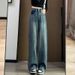 White Straight-leg Jeans Women, Spring/summer 2025 New Vintage High-waisted Loose Slim-fit Narrow Wide-leg Pants For_ecoleips.com