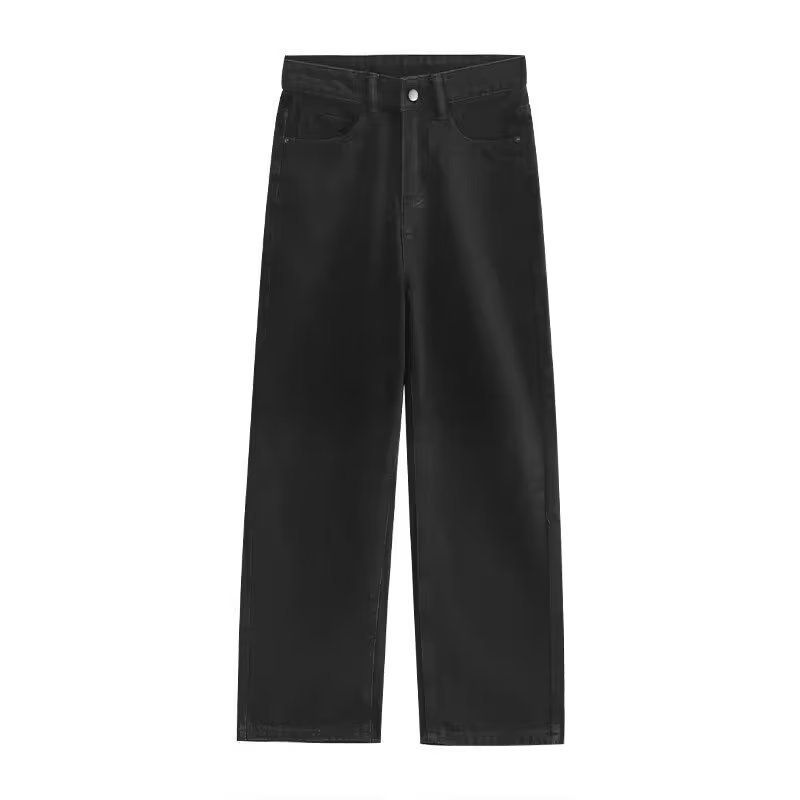 Vintage Washed Women's High-Waisted Straight Leg Jeans – Relaxed Fit, Lightweight Cotton (S-3XL)_ecoleips.com
