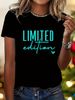 Summer Fashion T-Shirt Trendy Loose Fit Casual Short Sleeve Printed Top-824_ecoleips.com
