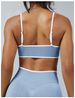 K New Color Blocking Suspender Sports Bra, Shockproof Yoga Bra, Outdoor Fitness Yoga Top, Sports Vest_ecoleips.com