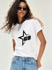 Women’s Printed Casual T-Shirt, Soft Short Sleeve Round Neck Tee For Spring Summer Comfort_ecoleips.com