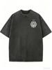 Women's Oversized Vintage Tee, Washed Finish Crew Neck Casual Fashion Top_ecoleips.com