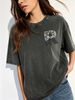 Women's Vintage Wash Fashion Top, Soft Touch Short Sleeve T-Shirt_ecoleips.com