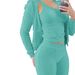 Women's 3-Piece Hooded Fleece Vest Set - Winter Warm Layering Outfit With Zip-Up Jacket & Long Sleeves_ecoleips.com