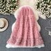 Ethereal Beaded Long Skirt For Women Elegant Fairy-like Cake Design Pleated Mid-Calf Summer Style Casual Chic Fashion_ecoleips.com