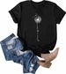 MaQiYa Womens Cute Make A Wish Dandelion Printed Tee Shirts Summer Cotton Vintage Graphic Tees Tops_ecoleips.com