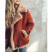 Women's Clothing popular motorcycle deerskin velvet lambswool coat women's lapel fur cotton coat 0055_ecoleips.com