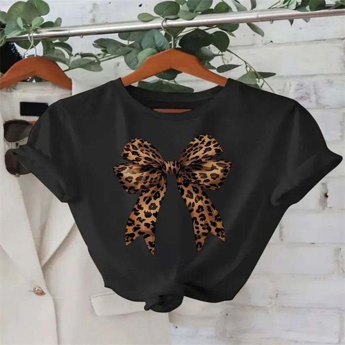 Women's Clothing Spot Ladies Printing Fashion Casual Cute Short Sleeved Round Neck Printed Short Sleeved T Shirt_ecoleips.com