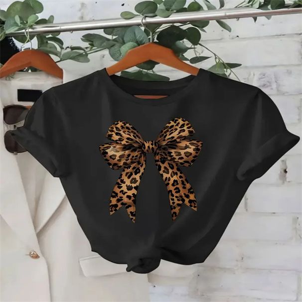 Women's Clothing Spot Ladies Printing Fashion Casual Cute Short Sleeved Round Neck Printed Short Sleeved T Shirt_ecoleips.com