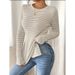Spring/Summer Striped Fashion T-Shirt With Slimming Effect, Versatile Design, Plus-Size Women's Top_ecoleips.com
