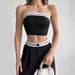 Women's New Style Hot Girl Outer Wear Sports Vest Tube Top Contrast Color High Waist Wide Leg Trousers Casual Suit_ecoleips.com