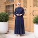 Plus Size Women's Clothing Long Dress Polka Dot Muslim Loose Casual Fashion Pleated Swing Dress Middle East New_ecoleips.com