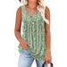 Wish European And American 2026 New Summer Small Floral Print Round Neck Knitted Sleeveless Tank Top For Women_ecoleips.com