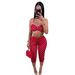 European And American Cross-Border New Women's Fashion Polka Dot Print Sexy Camisole Top Waist-High Hip-Lifting 7/8_ecoleips.com