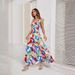 2026 New Summer Sexy Hot Girl Strap Print Waist-Cinching Dress For Women On Cross-Border Foreign Trade_ecoleips.com