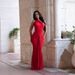 TW834 Solid Color Women's Off-Shoulder Slim Fit Dress Pleated Exposed Hips One Shoulder Fashionable Sexy Dress_ecoleips.com