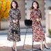 Fashionable Autumn-Winter Cheongsam Dress Plus-Size Mothers, Concealing The Belly, Elegant Long Over-the-Knee Skirt For_ecoleips.com
