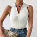 Aria Basics Aria Basics 2025 Cross-Border Summer European And American Women's Fashion New Solid Color POLO Collar Knitwear Casual Short_ecoleips.com