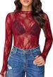 Women's Clothing Tops Long Sleeve Stand Up Collar Transparent Shirt See Through Floral Lace Tops Have Real Shot_ecoleips.com
