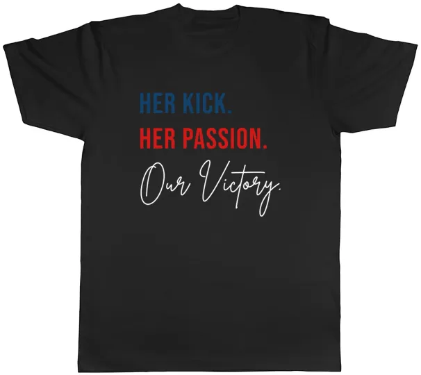 Women's T-Shirts Football Kick Her Passion Our Victory Mens T-Shirt Tee Gift Top_ecoleips.com