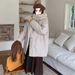 girl Lamb Wool Mid-Length Jacket For Women 2025 New Workwear Parka Thickened Slimming Cotton Coat_ecoleips.com
