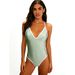 2026 New Sexy Splicing High Leg Cut Women Swimwear One Piece Swimsuit Female Monokini Padded Bather Bathing Suit Swim Suits_ecoleips.com