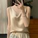 Silk Satin Double Shoulder Strap Women's Vest 2025 Spring Summer New Slim V-Neck Short Elegant Inner Wear Top T-Shirt_ecoleips.com