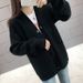 K New Women's Sweater For Outerwear, Loose And Stylish, Pure Color Knitted Cardigan Jacket_ecoleips.com