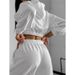 High-End Autumn-Winter White Sporty Hoodie With Long Pants Set: Stylish And Casual Design_ecoleips.com