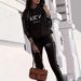 Spring Autumn Women's Loose Long Sleeve Hoodie And Sweatpants Set Drawstring Casual American Style Printed_ecoleips.com